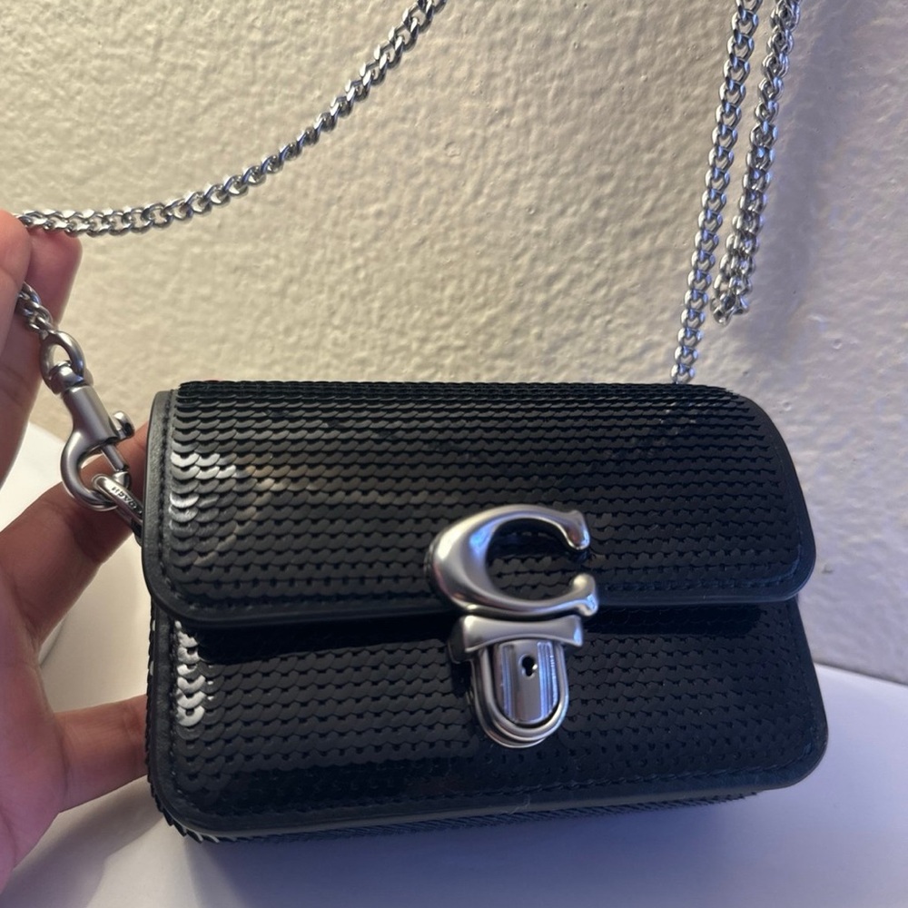 Coach studio 12 sequins black crossbody